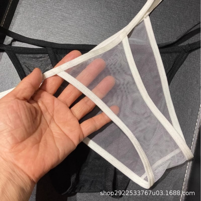 Sexy Briefs Black White Transparent Ultra-thin Low Waist Comfortable Lace Breathable No Crotch Temptation Smooth Women's Underwear
