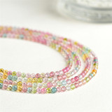 久雅 Кристалл натуральный макарон очищающий малые частицы Турмалиновое мороженое Старое шахтное радужное турмалиновые круглые шарики