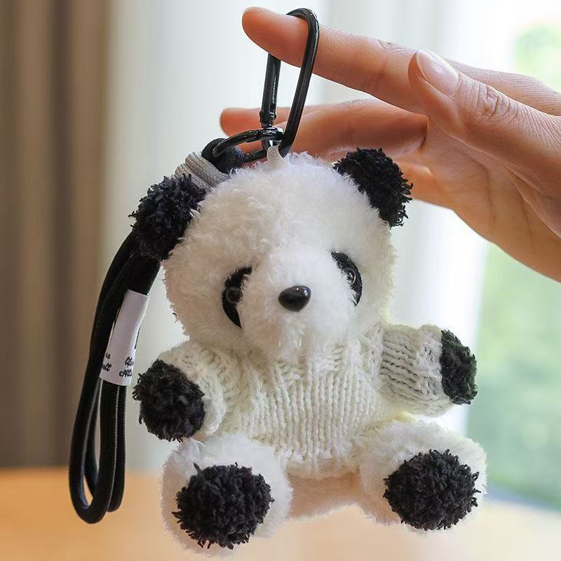 Cute panda gigante muñeca colgante logotipo impreso regalo de graduación sombrero médico panda muñeca evento regalo de promoción