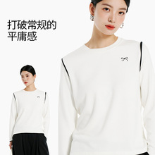 美娜舒丹秋冬新款3019女士厚磨绒发热打底衫暖绒圆领长袖上衣T恤