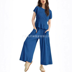 ファッション2025春夏英倫風気質婦人服タイル綿ハーレムパンツ中腰カジュアルパンツメーカー直販