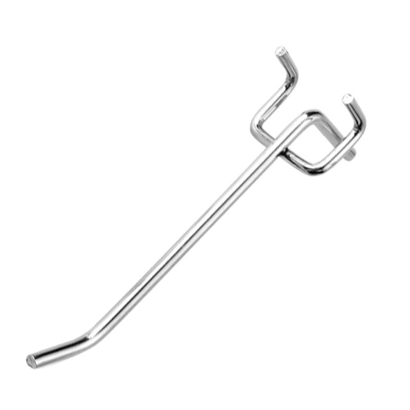 Gancho de placa de agujero Gancho de tres patas Gancho de estante de supermercado Joyas Gancho de placa de agujero triangular Gancho de placa de agujero al por mayor