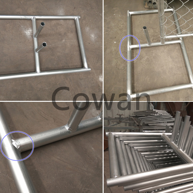 Tipo de base de tubo redondo estándar de exportación Red de eslabones de cadena americana tejida barandilla temporal Cadena galvanizada Suministro de fábrica