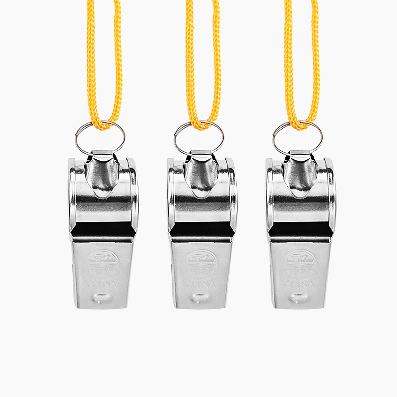 Portable lanyard whistle, referee whistle, metal whistle for outdoor sports and competitions, emergency survival whistle for the wild