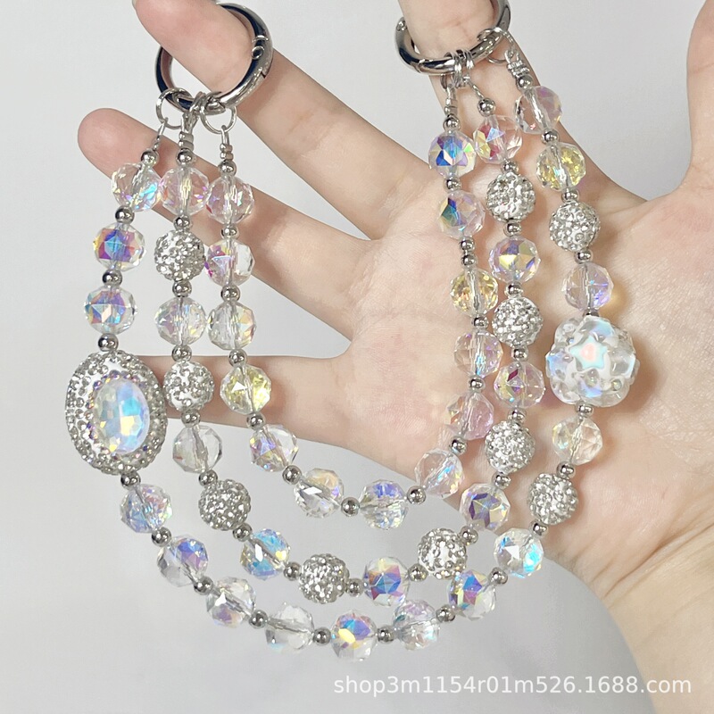 Princess of the Western Regions Heavy Industry Diamond-Encrusted Rich Lady Bag Chain Fashion Versatile Mobile Phone Hanging Chain Live Doll Chain Anti-Loss Chain