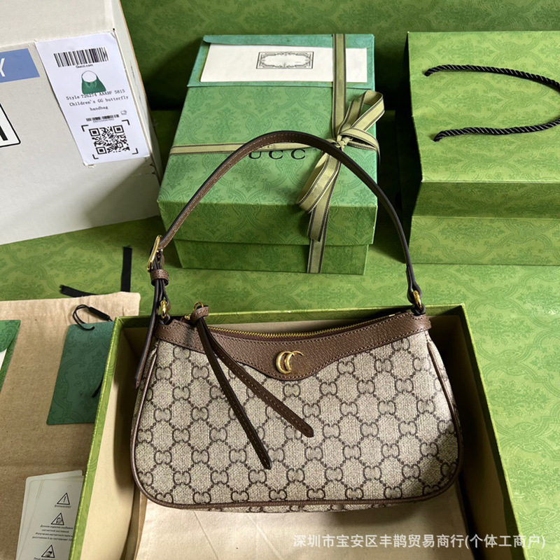 New Ophidia Series small size Handbag Shoulder Underarm Bag Handbag 22FW Kuqi Old Flower Women's Bag