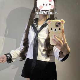 原创正版白三本水手服jk制服裙基础款日系学院风春夏短裙子套装女