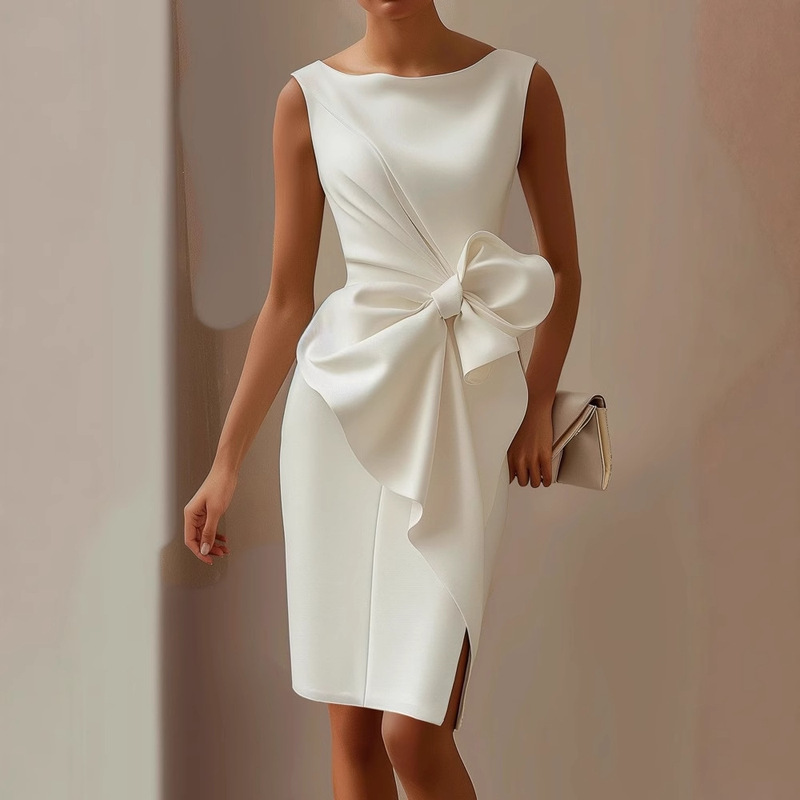 2025Shein Temu Cross-Border Amazon Independent Station European and American Export Bow Popular Dress New Style 2025Shein Temu Cross-Border Amazon Independent Station European and American Export Bow Popular Dress New Style