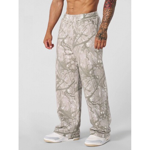 Trend sweatpants, wide-leg, straight and simple casual pants, fitness loose printed camouflage pants, velvet skull print