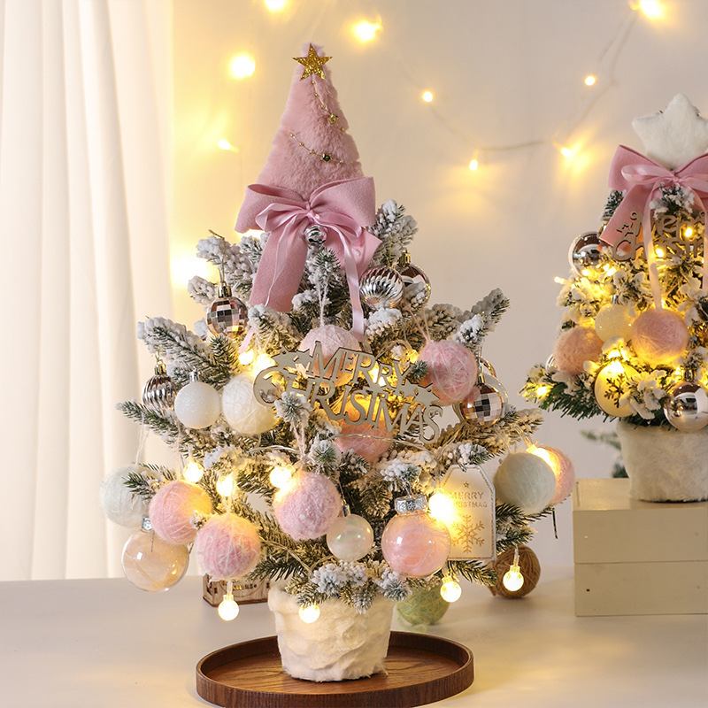 クリスマスツリーライト付き発光クリスマス装飾用品デスクトップ装飾クリスマスツリーdiy|undefined