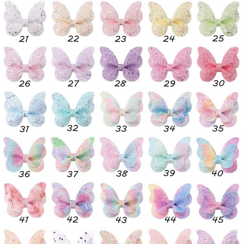 Amazon Children's Butterfly Bow Hair Clip Gradient Sparkling Hair Pin Baby Hair Accessory Infant Headwear 4017