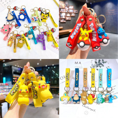 メーカーのポケモンのピカチュウの鍵はアニメのかわいい公仔の自動車の鍵のチェーンの包みのペンダントの小さい贈り物を掛けます。