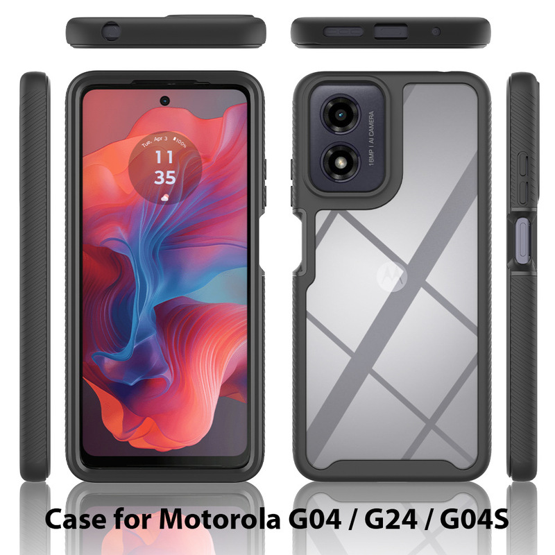 Cross-border Mobile Phone Case for MOTO G24/G04 Starry Sky Solid Color Motorola G14 Transparent Drop-resistant Protective Cover