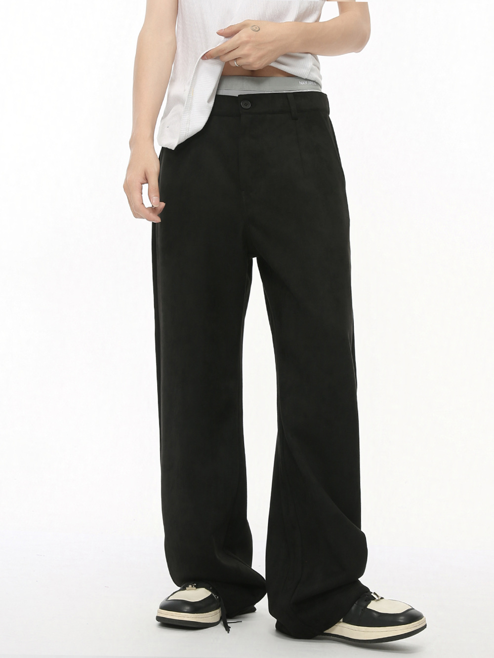 MTLCLOTHES Hombres| 2024 otoño nuevo producto coreano retro empalme bolsillo decoración de color contraste conjunto de moda