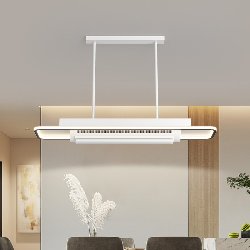 [Selección estricta] lámpara de ventilador sin hoja de espectro completo de protección ocular inteligente de voz moderna y simple para toda la casa