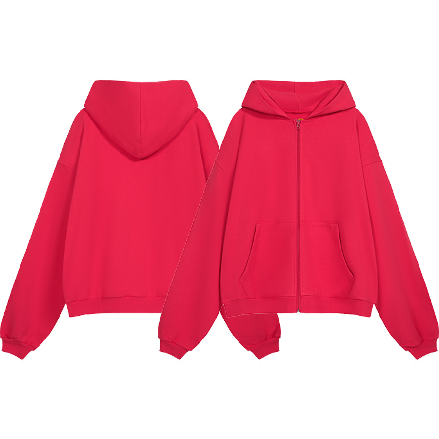 Gali mismo estilo Greg hombrera cremallera cardigan color sólido simple gota hombro perfil hombres y mujeres suéter con capucha suelta moda