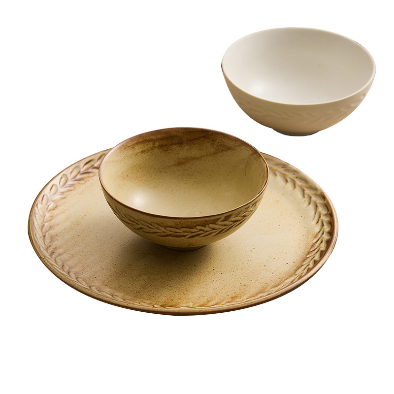 Impresión medieval pequeña platos oval platos simples modernos platos de cerámica de alto valor plato de platos de pescado plato plano