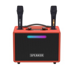 カラオケ Bluetooth スピーカーレトロ木製多機能オーディオハイパワーカード U ディスクオーディオサブウーファー屋外ポータブル