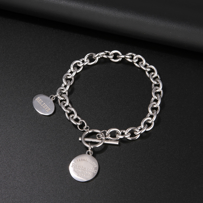 Bracelet Cold Titanium Steel Bracelet Popular on the Internet with Punk Fashion Brand Versatile Bracelet Personalized_voghion.com