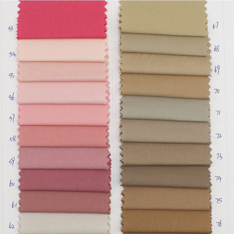 Al por mayor de alta calidad suave de color sólido 100% algodón trenzado pantalones de tela de twill