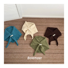 韩国东大门同款两用发带围脖围巾儿童针织三角巾秋冬氛围感头巾