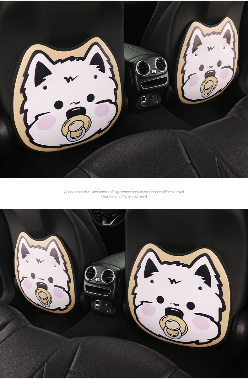 Puppy Lady Cute Cartoon Car Seat Back Anti-Kick Pad Car Seat Back Anti-Fouling Pad Rear Anti-Kick Pad