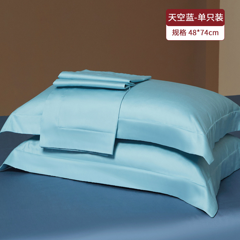 Un par de fundas de almohada de algodón de fibra larga 100 juego de almohadas de color sólido para el hogar 2025 nuevo algodón de algodón de alta calidad simple 2
