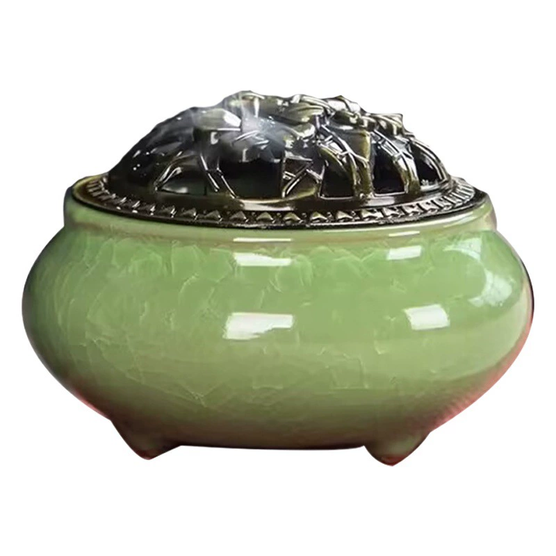 Ледяная печь с трещинами, керамическая оптовая продажа, курильница, бытовая домашняя курильница из сандалового дерева, украшения, креативная катушка для благовоний, курильница для благовоний