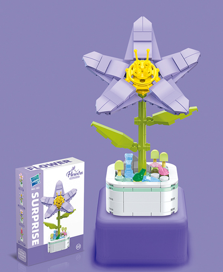 Diamante caballo bloques de construcción flor suculenta olla creativa ramo decoración compatible con Lego niños pequeñas partículas ensambladas juguetes al por mayor