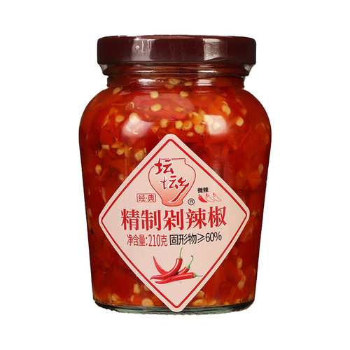 Wholesale Tantan Township Chopped Chili Pepper 210g Ready-to-Eat Chopped Chili Pepper Sauce Bibimbap Rice Noodles Chili Sauce Specialty from Changsha, Hunan
