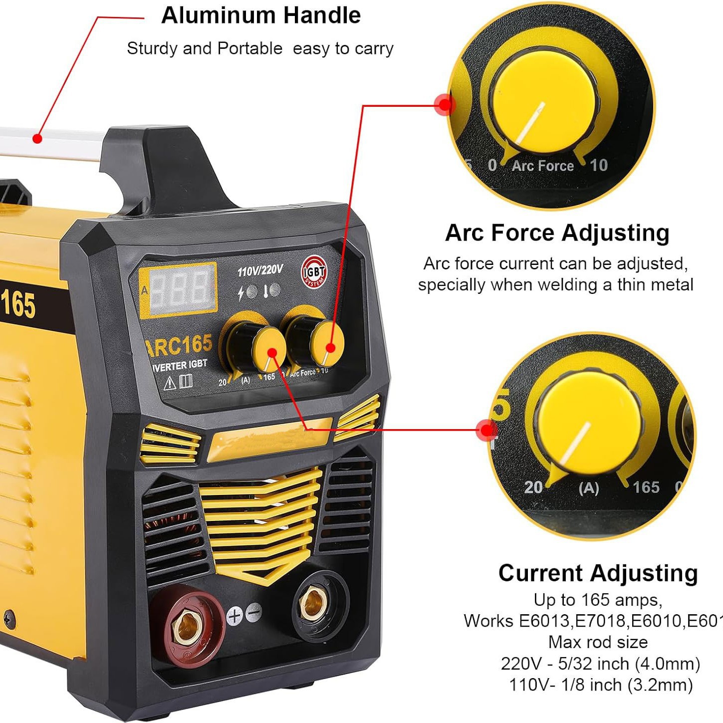 Ventas transfronterizas de soldador digital doméstico inversor DC de doble voltaje soldador eléctrico doméstico de soldadura manual