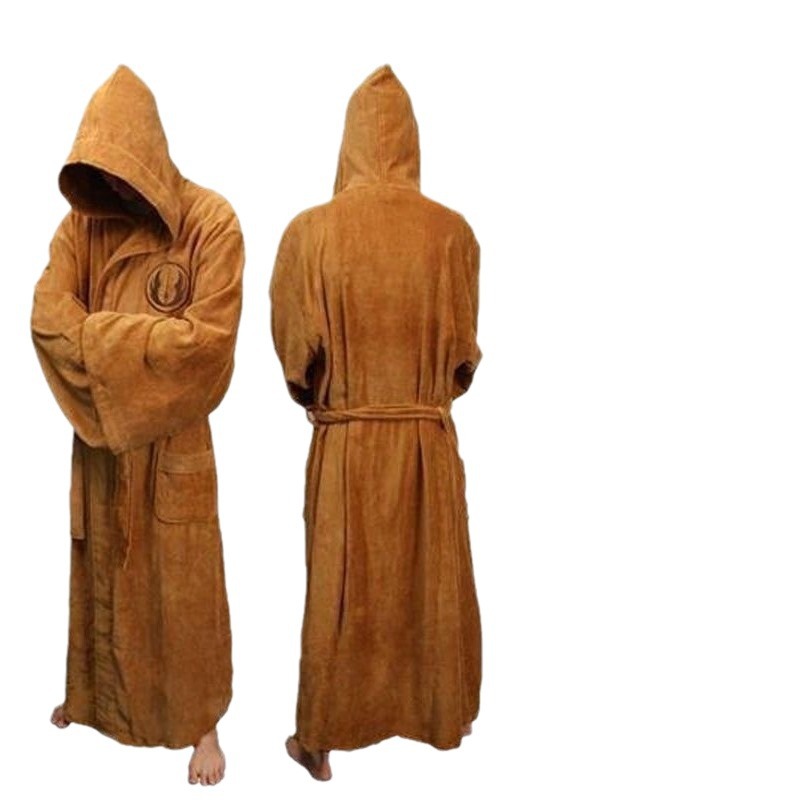 Otoño e invierno, hombres y mujeres, peces feos, peces de boca grande, pato Donald, túnica gruesa, franela, ropa para el hogar, bata de baño, cosplay