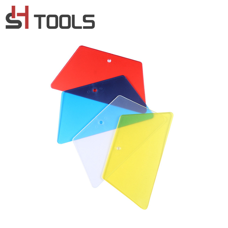 彩色加厚塑料PP贴膜刮板 玻璃贴膜刮片墙纸壁纸腻子切板厂家批发