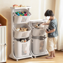 儿童玩具收纳筐小推车置物架家用落地多层宝宝积木玩偶整理储物架