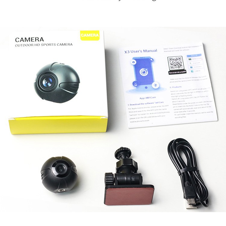 Cámara A18 HD 1080P Gran Angular con Visión Nocturna Infrarroja, Cámara Deportiva para Exteriores con Clip, Grabación Directa, Cámara de Acción