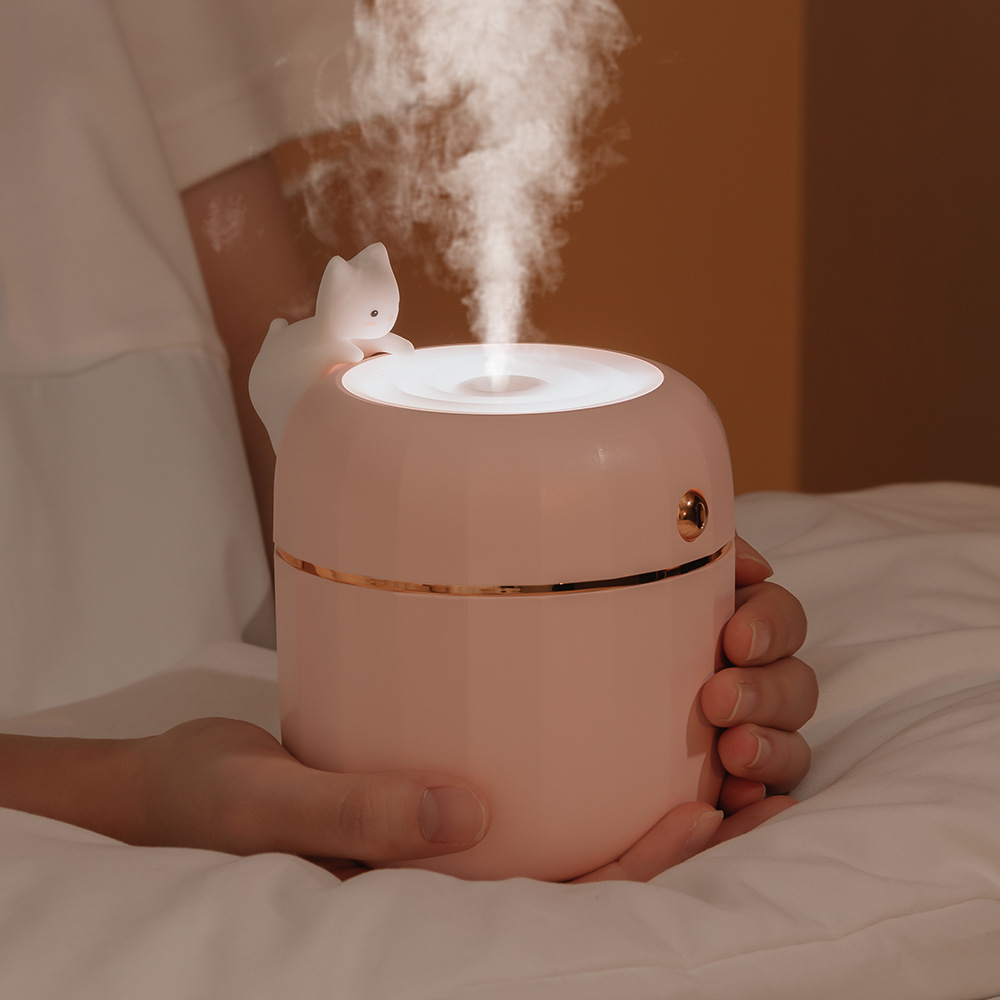 樂樂多J219貓咪加濕器usb迷你桌面家用霧化器卡通可愛 萌寵加濕器