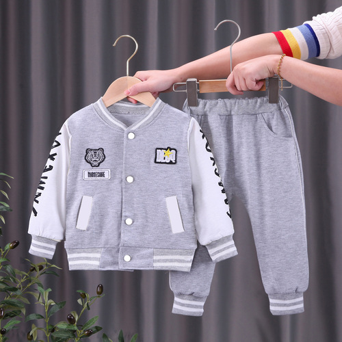 Baby Autumn Set 2024 New Men's Spring and Autumn Two-Piece Outfit 0-1-5 Years Old Trendy Children's Clothing