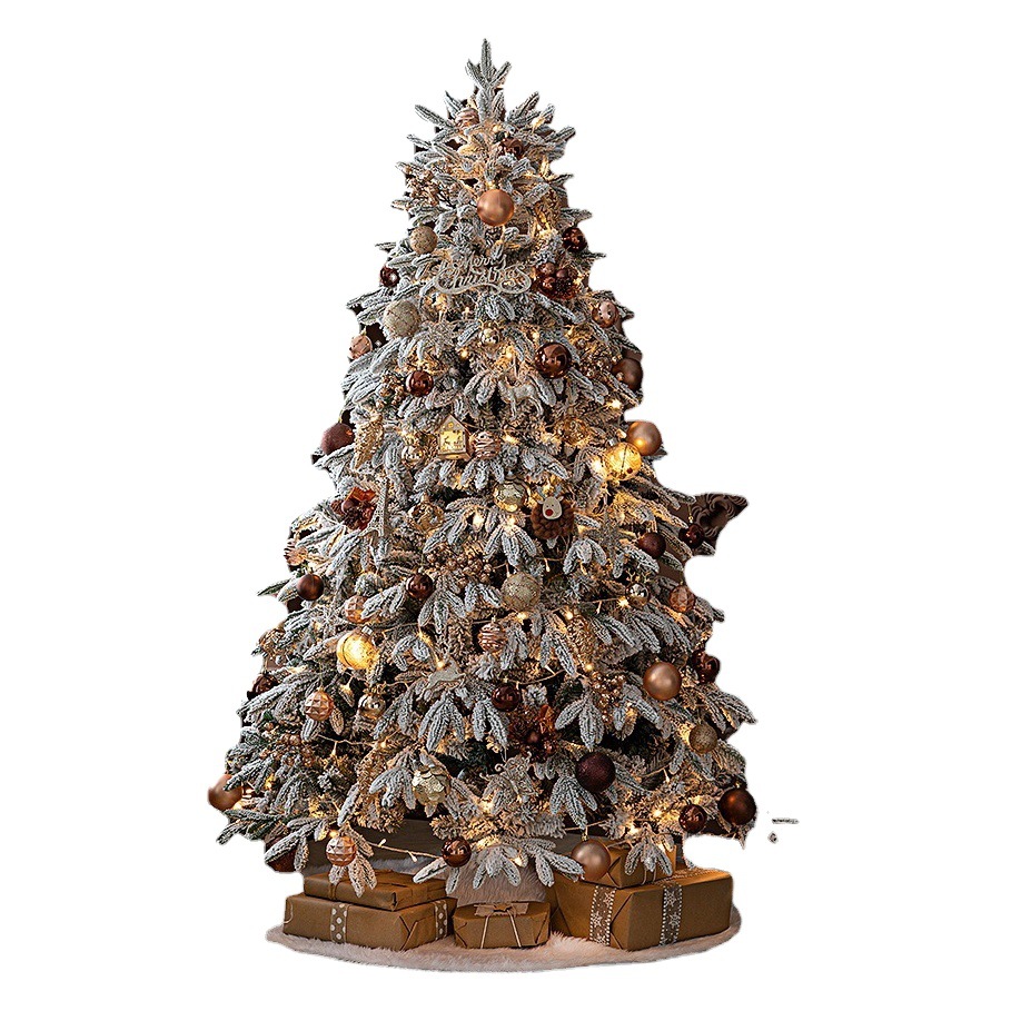 Nuevo árbol de Navidad rojo de lujo PE hoja 1,5/1,8 m cifrado Navidad nieve árbol paquete decoración árbol de Navidad