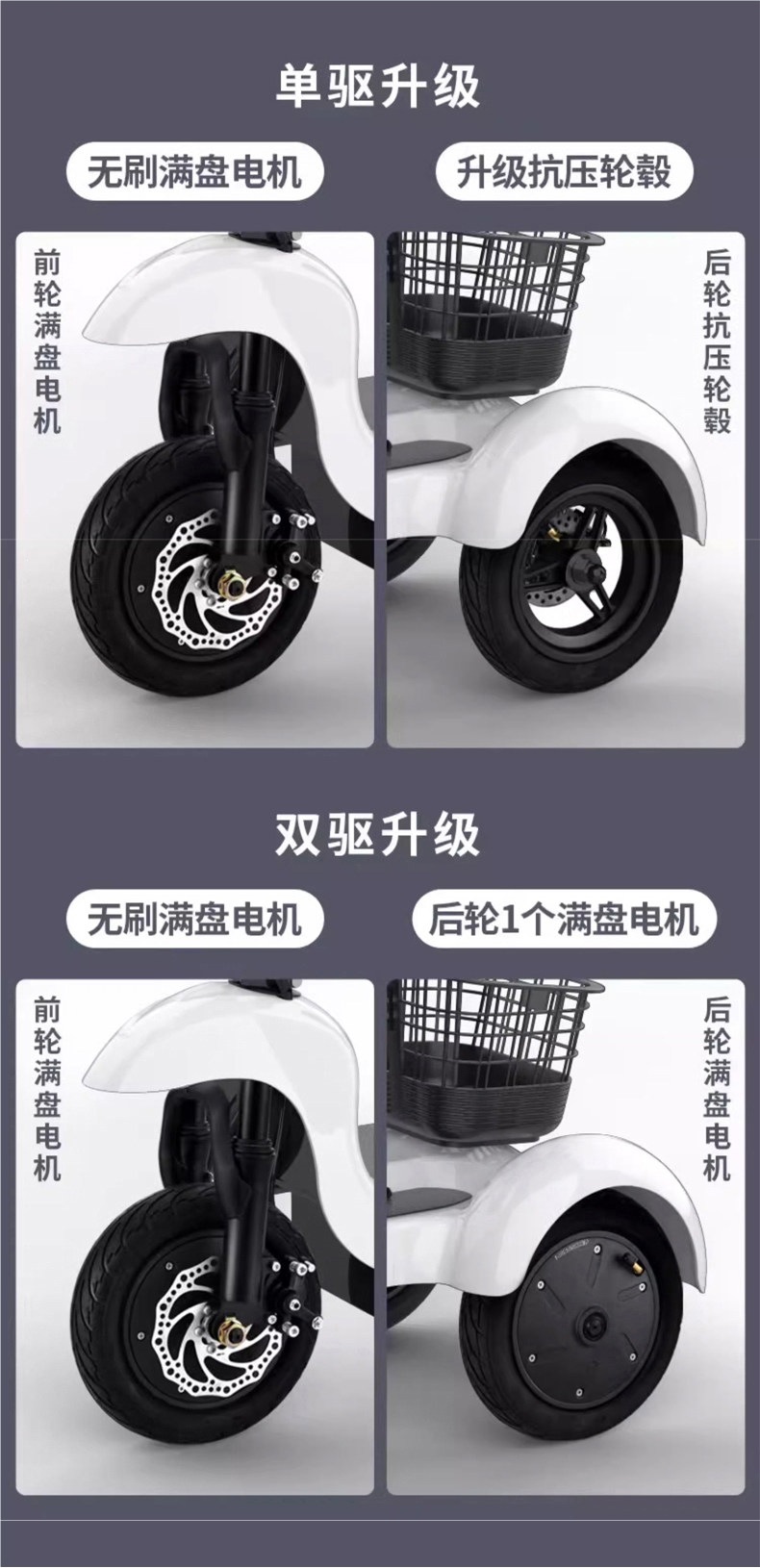 Electric tricycle for home use, small electric vehicle for women to transport children, battery-powered vehicle for the elderly, parent-child foldable mobility scooter