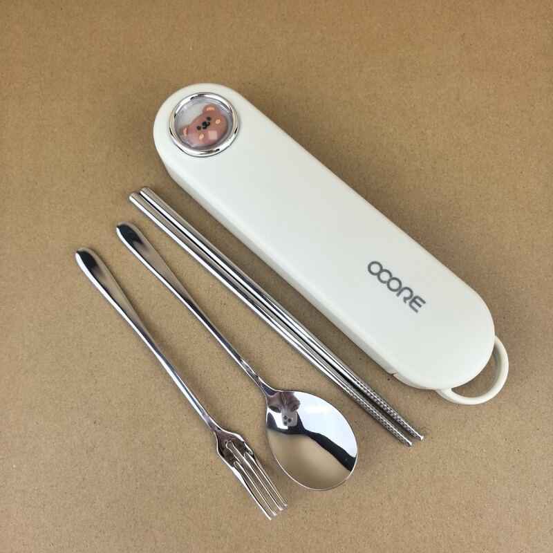 316 Stainless Steel Convenient Tableware Set Student Chopsticks Spoon Fork Set Outdoor Single Tableware Storage Box 316 Stainless Steel Convenient Tableware Set Student Chopsticks Spoon Fork Set Outdoor Single Tableware Storage Box