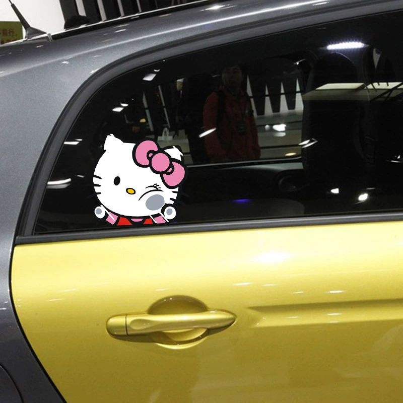 Hello Kitty, наклейка на стекло с изображением мультяшного персонажа