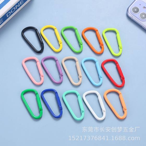 Supply No. 5 D-type baking varnish color mountaineering buckle aluminum alloy jewelry hanging buckle outdoor products headset accessories