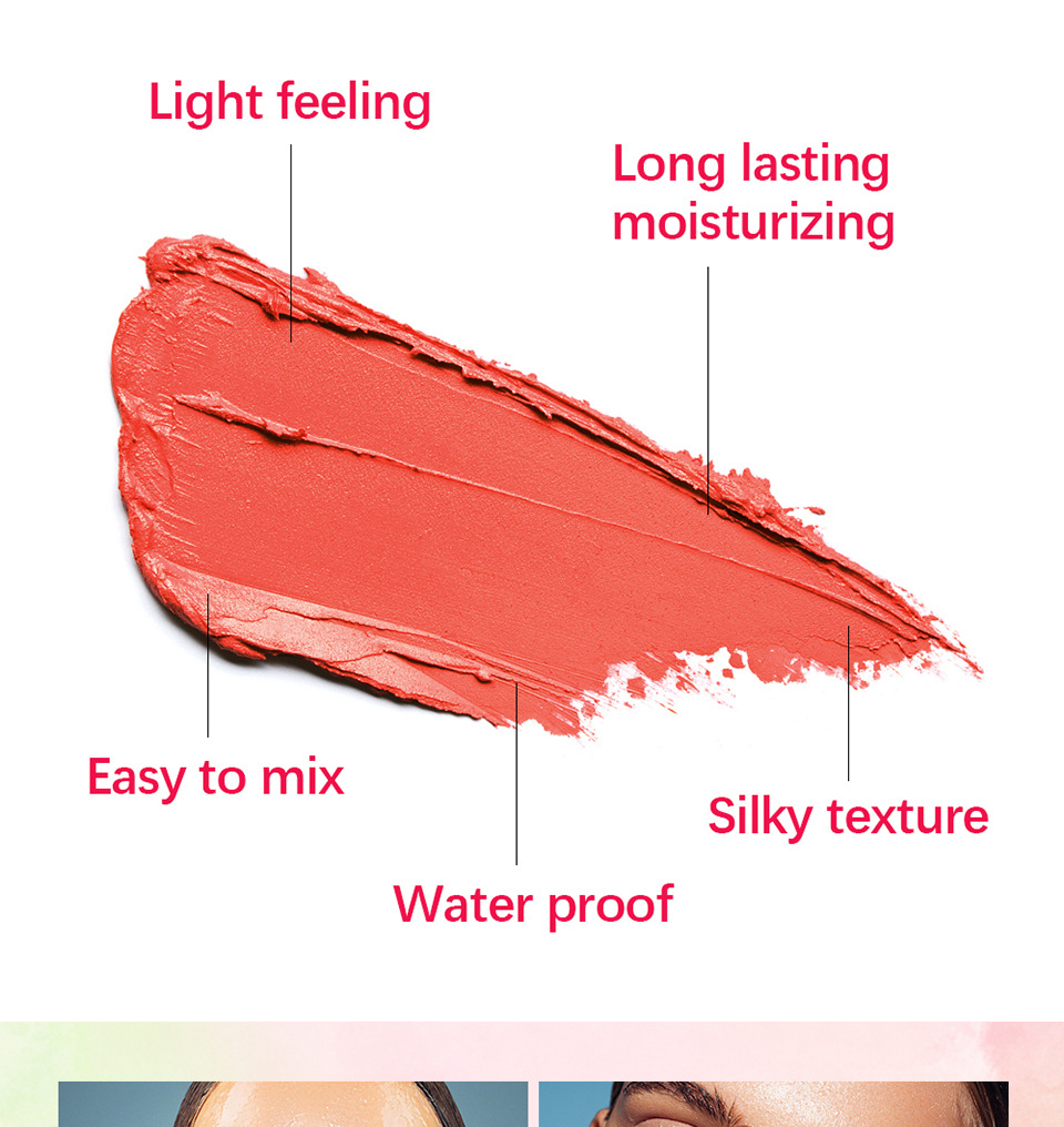 ibcccndc Three-dimensional Blush Cream Red Pink Natural Smooth Blush Blush Apply Blush undefined