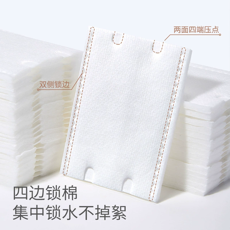 Double-sided cotton pads LMLTOP 80 pcs, extra-thick reusable wipes