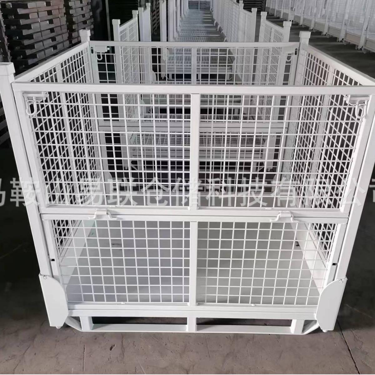 易联生产金属铁箱 折叠铁框 钢制料箱 可折叠铁框 免费设计可堆垛