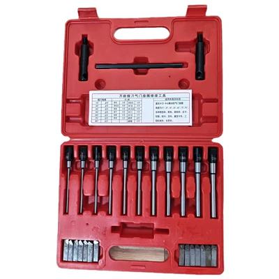 Universal valve seat reamer for repairing motorcycles, cars, and trucks, valve grinding tool, valve seat reamer (Mühərrik tənzimləmə alətləri) - valve-seat-multifunctional-boring-tool-28-piece-set