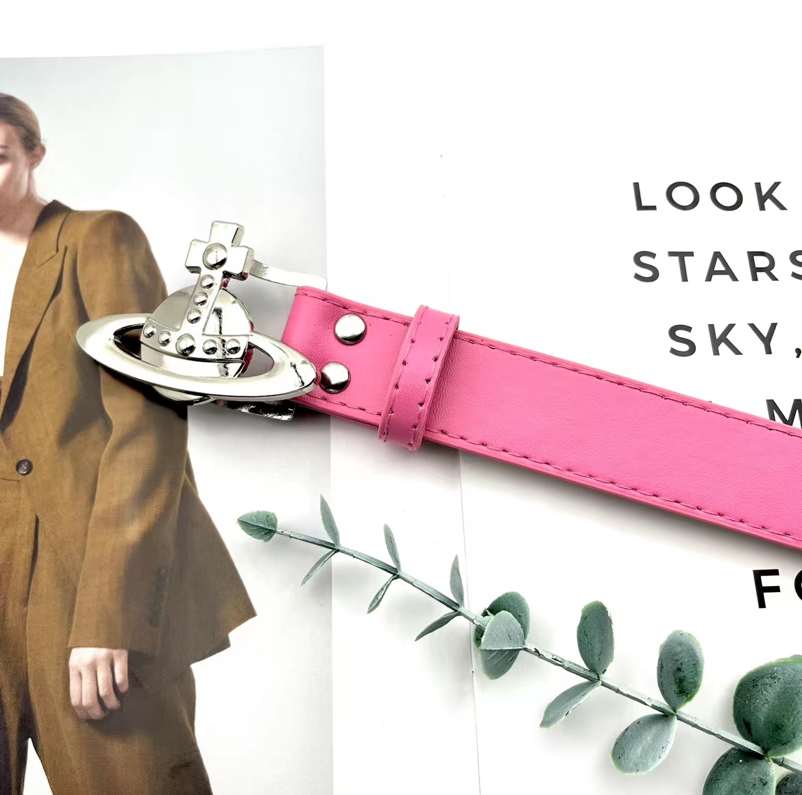 Nicho clásico Saturno hebilla casual cinturón unisex ins moda decorativa falda pantalones cinturón moda