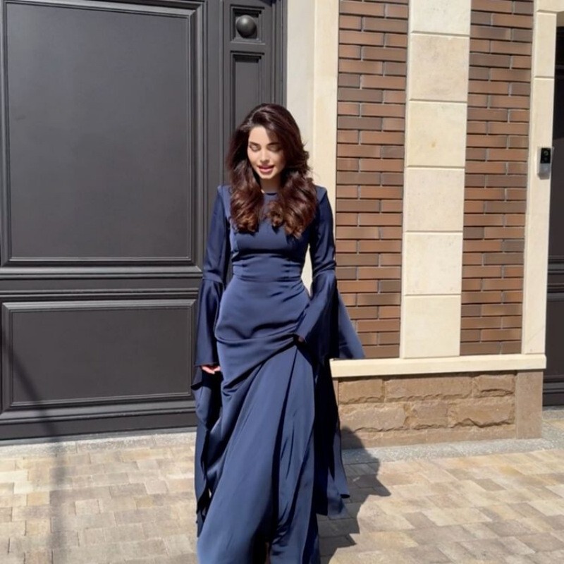 Autumn and Winter New Cross-Border Foreign Trade Women's Clothing Amazon Independent Site Ebay Large Flared Sleeve Evening Dress Autumn and Winter New Cross-Border Foreign Trade Women's Clothing Amazon Independent Site Ebay Large Flared Sleeve Evening Dress