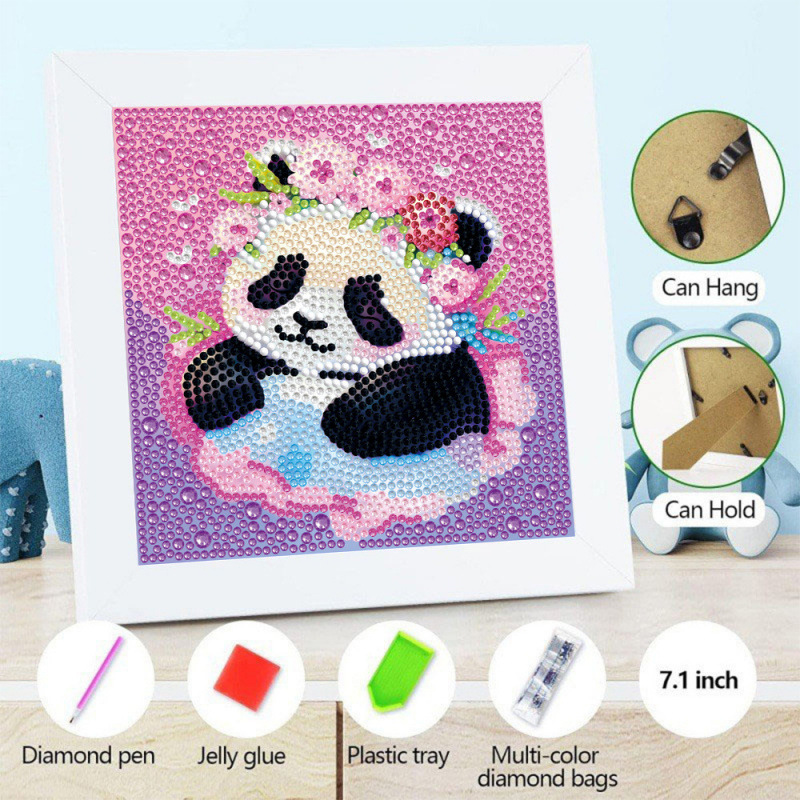 Transfronterizo Amazon nuevo dibujo de diamante infantil diy niña juguetes hechos a mano animal diamante dibujos animados pegatinas