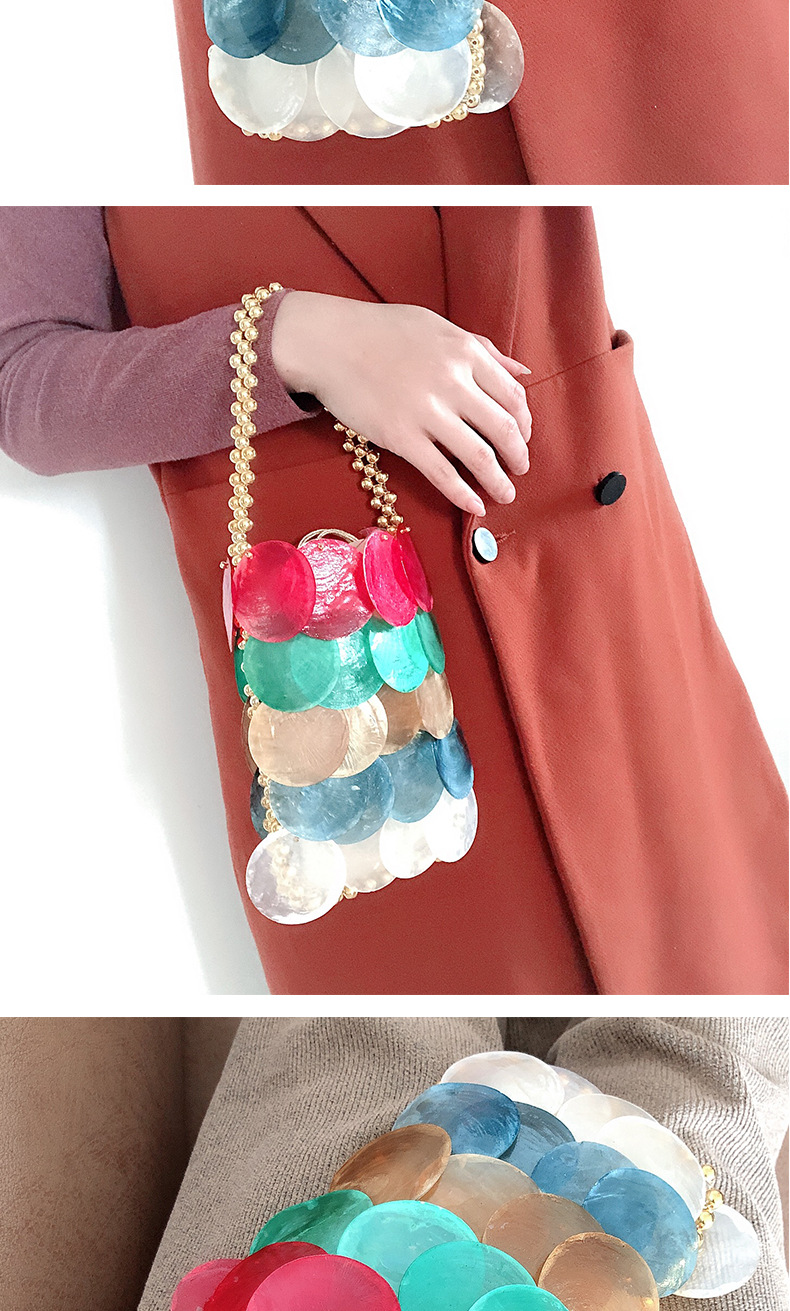 Women's Small Shell Patch Geometric Fashion Shell Open Handbag display picture 3